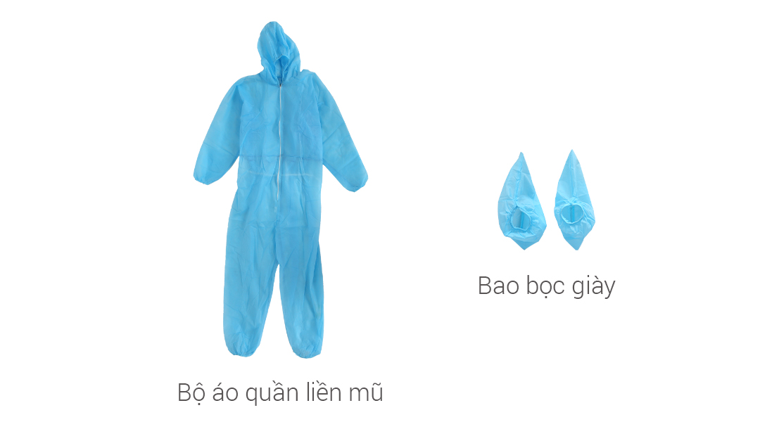 Bộ bảo hộ y tế An Nhiên màu xanh