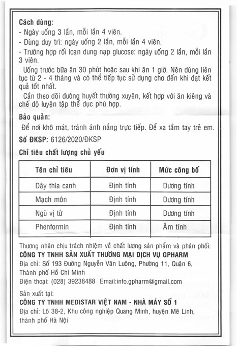 Thanh Đường An dành cho người bị tiểu đường