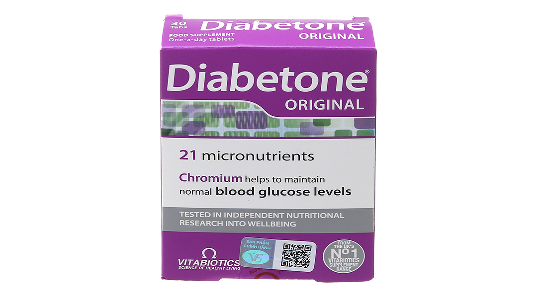 Diabetone Tablets hỗ trợ giảm nguy cơ đái tháo đường