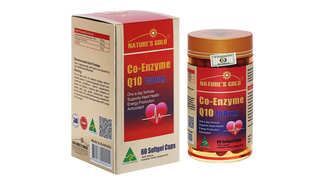 Nature's Gold Co-Enzyme Q10 150mg hỗ trợ tim mạch