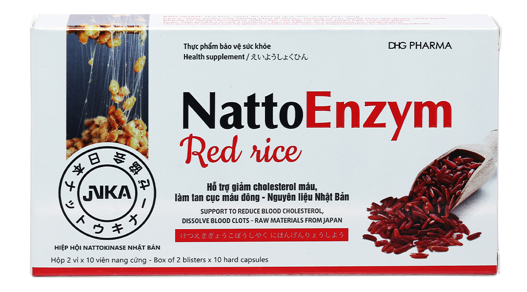 NattoEnzym Red Rice hỗ trợ giảm cholesterol, ngừa đột quỵ