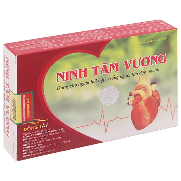 Ninh Tâm Vương giảm hồi hộp, trống ngực hộp 30 viên