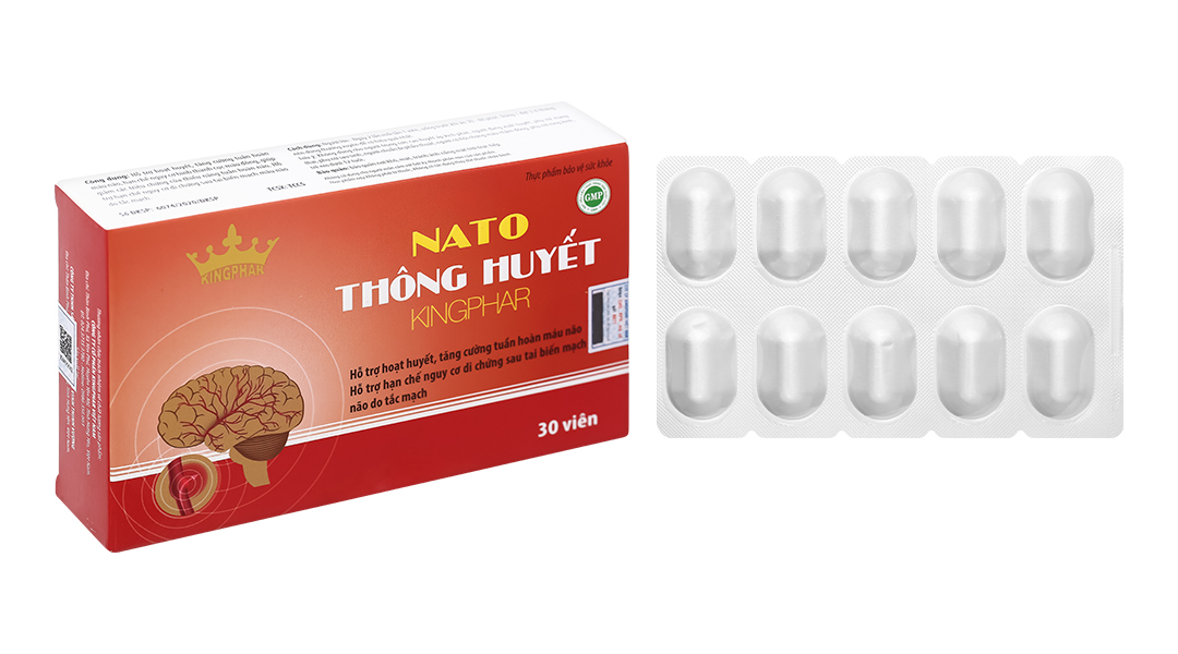 Kingphar Nato Thông Huyết giúp tăng cường tuần hoàn máu não