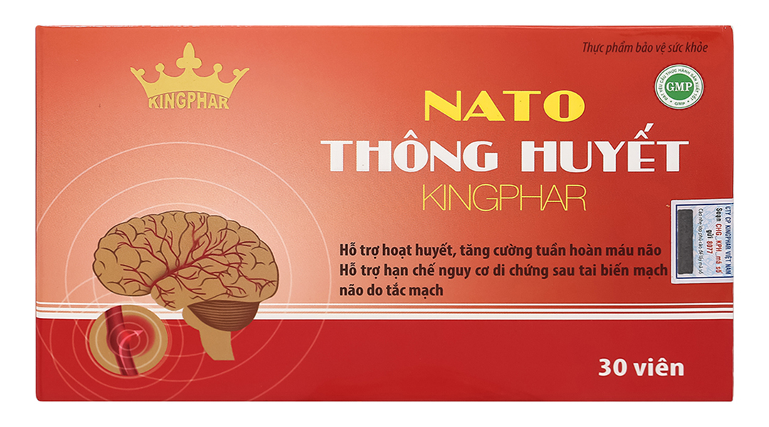 Kingphar Nato Thông Huyết giúp tăng cường tuần hoàn máu não