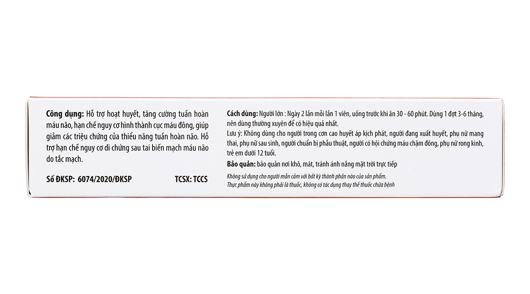 Kingphar Nato Thông Huyết giúp tăng cường tuần hoàn máu não