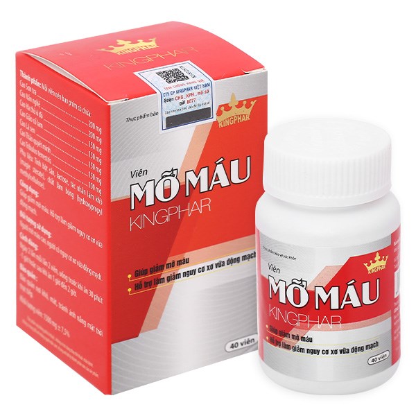Kingphar Viên Mỡ Máu hộp 40 viên