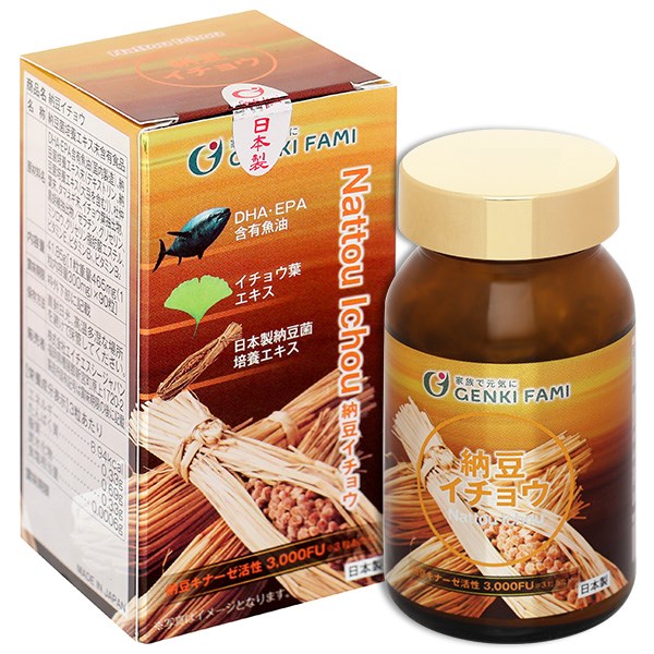 Thực phẩm bảo vệ sức khỏe Genki Fami Nattoichou hộp 90 viên