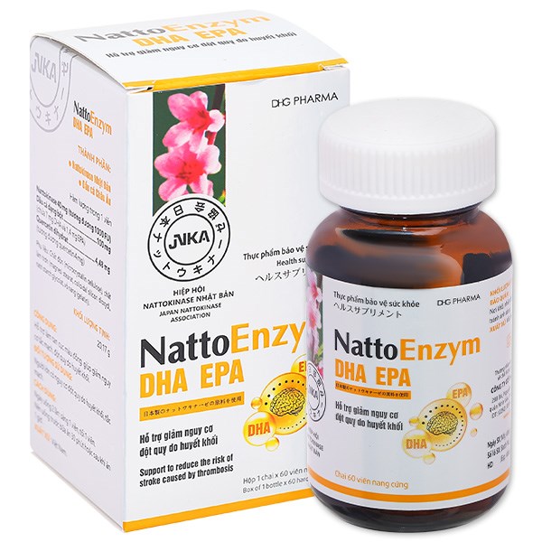 Thực phẩm bảo vệ sức khỏe Nattoenzym Dha Epa lọ 60 viên