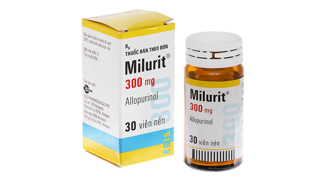 Milurit 300mg trị gout, tăng acid uric huyết nguyên phát lọ 30 viên - 8