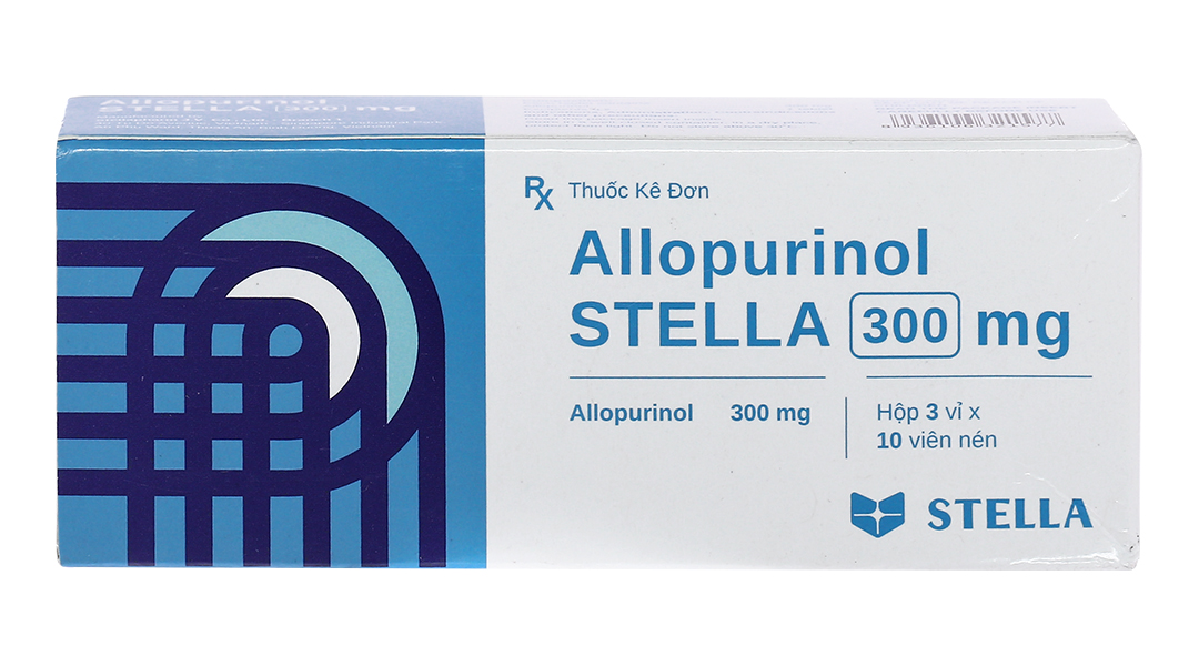 Allopurinol Stella 300mg trị gout, sỏi thận