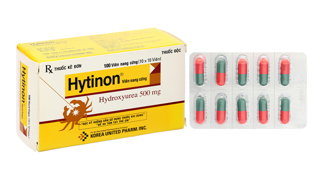 Hytinon Hard Caps. 500mg trị ung thư cổ tử cung, bạch cầu mãn tính