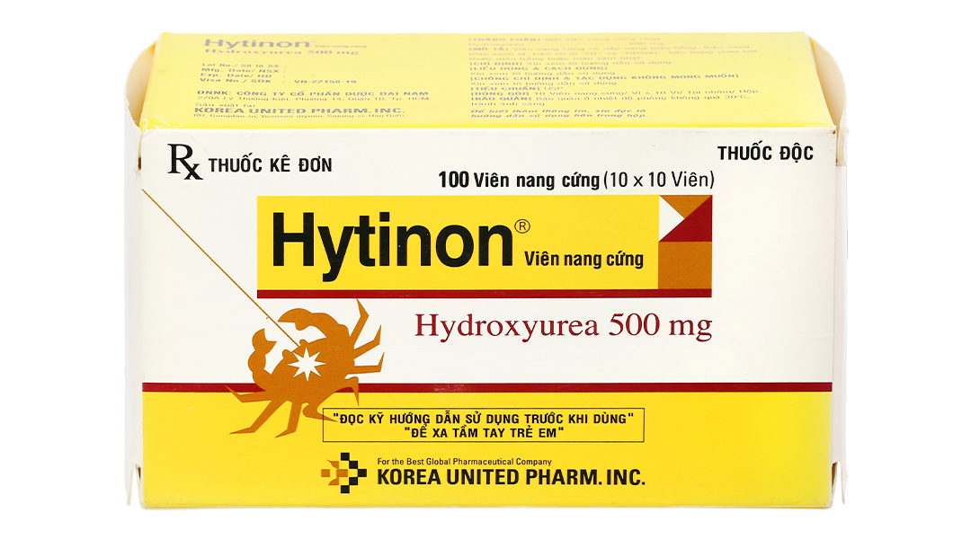 Hytinon Hard Caps. 500mg trị ung thư cổ tử cung, bạch cầu mãn tính