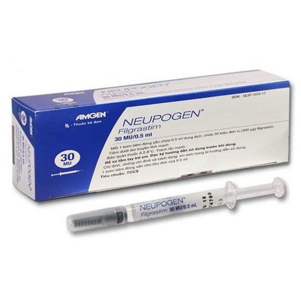 Dung dịch tiêm Neupogen 30MU/0.5ml điều trị giảm bạch cầu trung tính