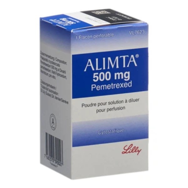 Bột pha tiêm Alimta 500mg điều trị u trung biểu mô màng phổi ác tính