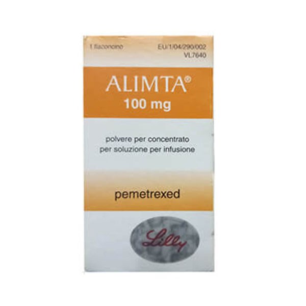 Bột pha tiêm Alimta 100mg điều trị u trung biểu mô màng phổi ác tính