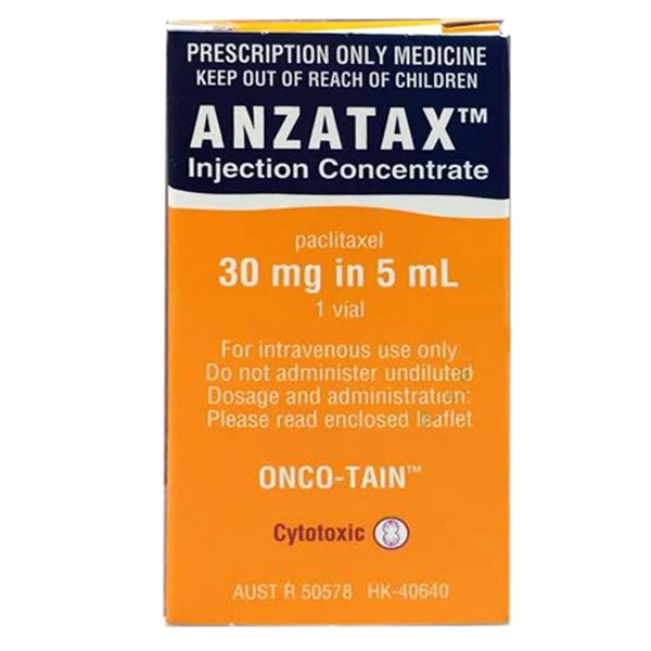 Dung dịch tiêm Anzatax 30mg/5ml điều trị ung thư buồng trứng