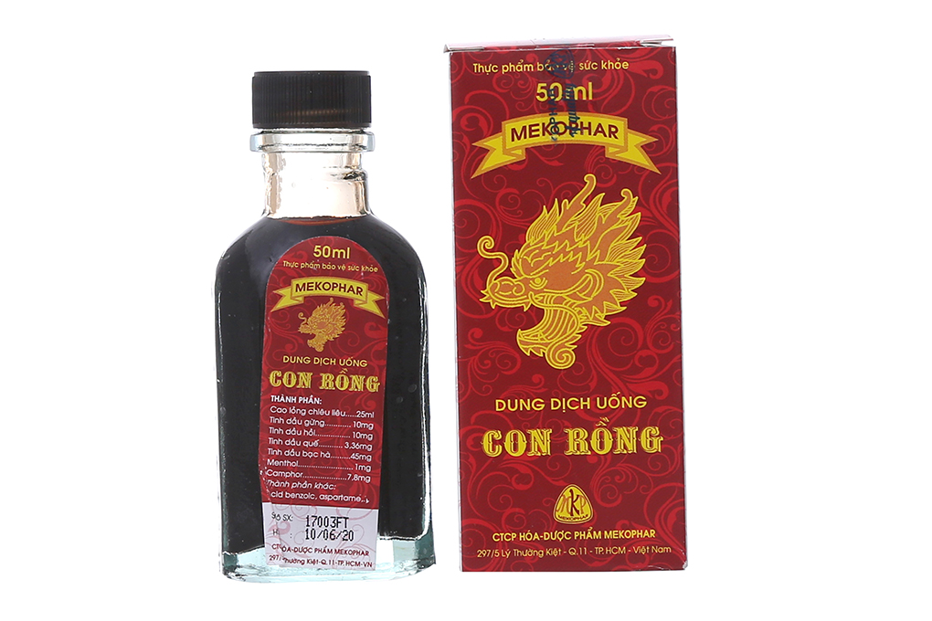 Dung dịch uống Con Rồng hỗ trợ giảm lạnh bụng, đau bụng