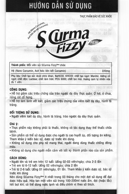 Viên sủi Scurma Fizzy New hỗ trợ giảm viêm loét dạ dày
