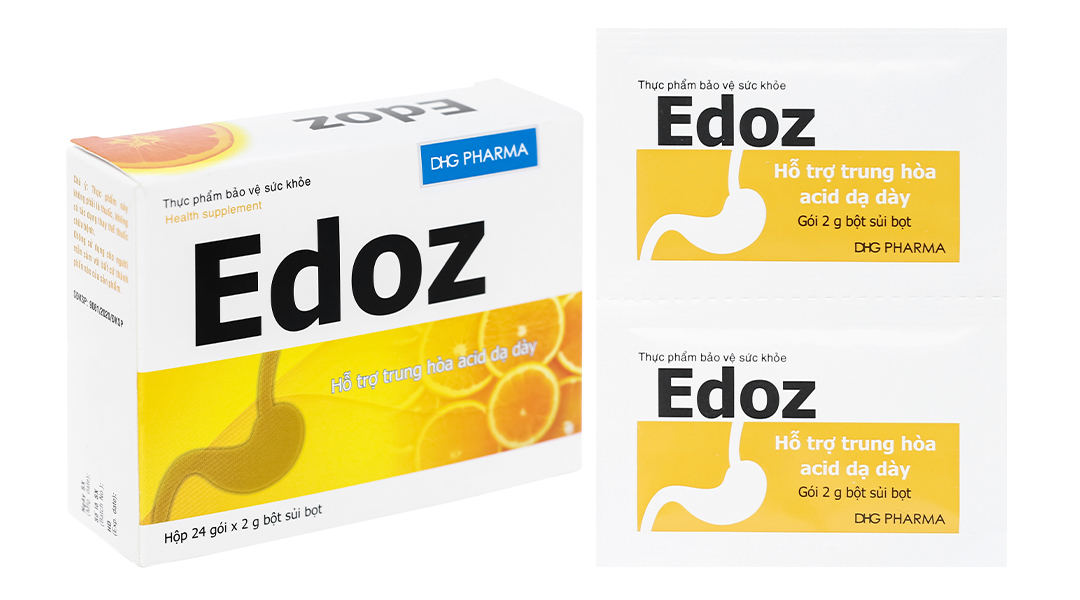 Bột sủi Edoz hỗ trợ trung hòa axit dạ dày