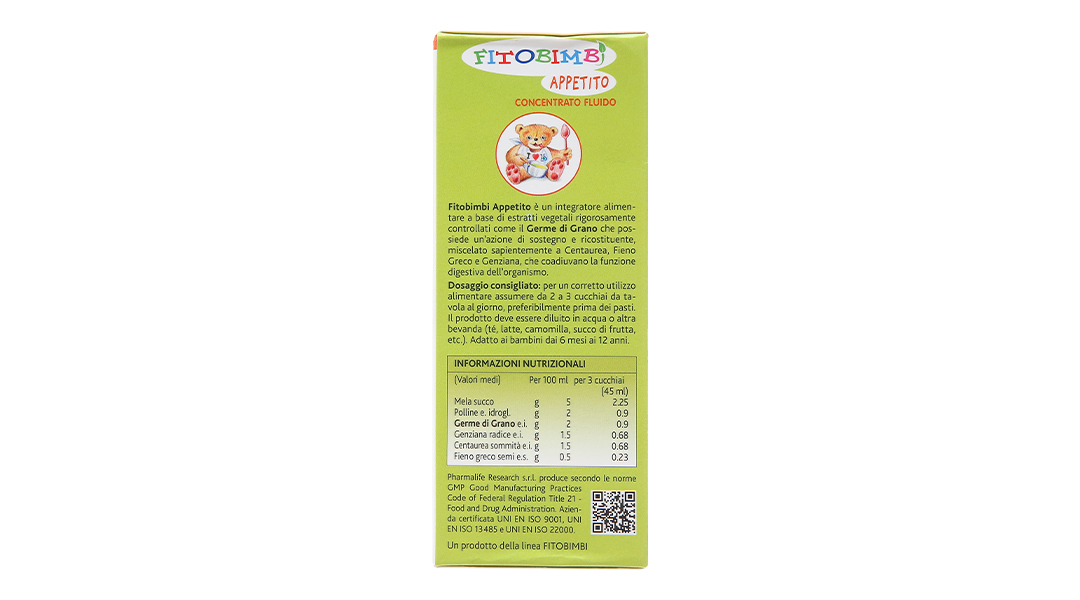 Siro Fitobimbi Appetito hỗ trợ tăng cường tiêu hóa cho bé