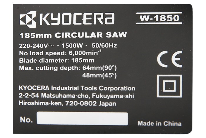 Máy cưa đĩa Ryobi W-1850 1500W Màu Xanh Dương