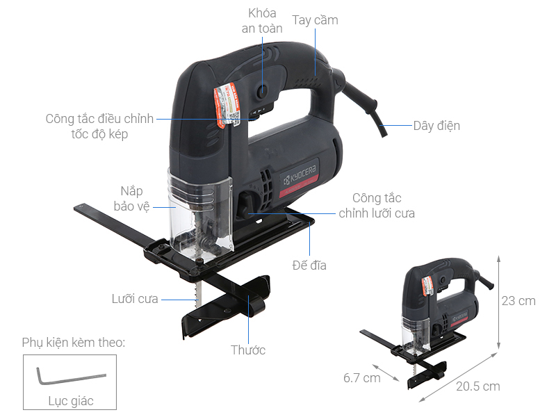 Máy cưa lọng Kyocera AJ6500V 400W