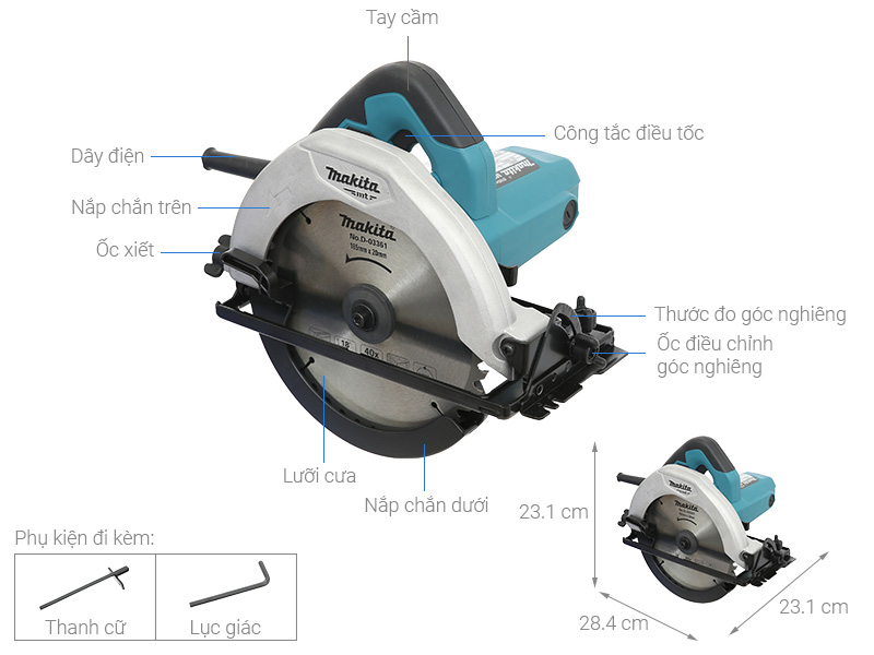Máy cưa đĩa Makita M5801B 1050W