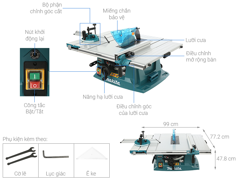 Máy cưa bàn Makita MLT100 1500W