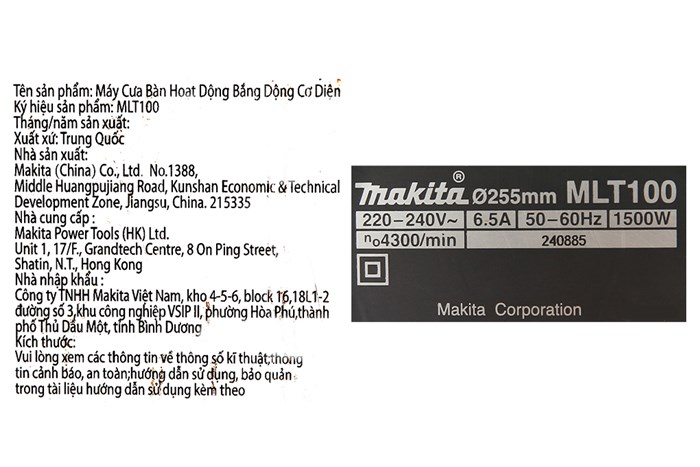 Máy cưa bàn Makita MLT100 1500W