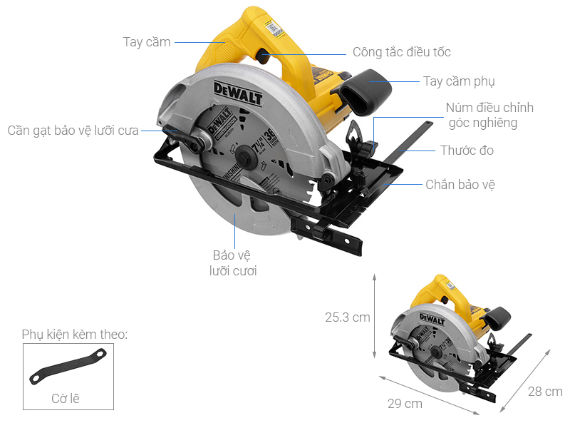 Máy cưa đĩa Dewalt DWE561-B1 1200W