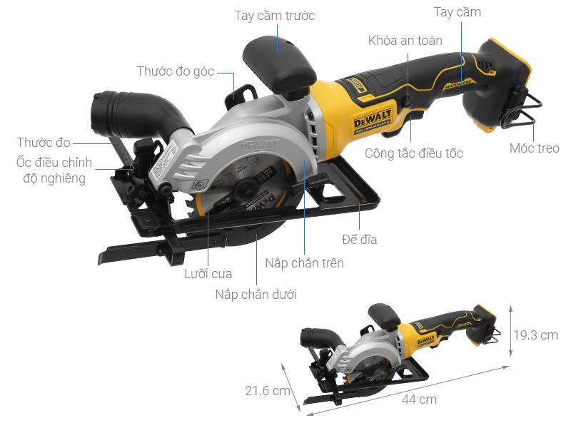 Máy cưa đĩa pin Dewalt DCS571N-KR 20V (không kèm pin, sạc)