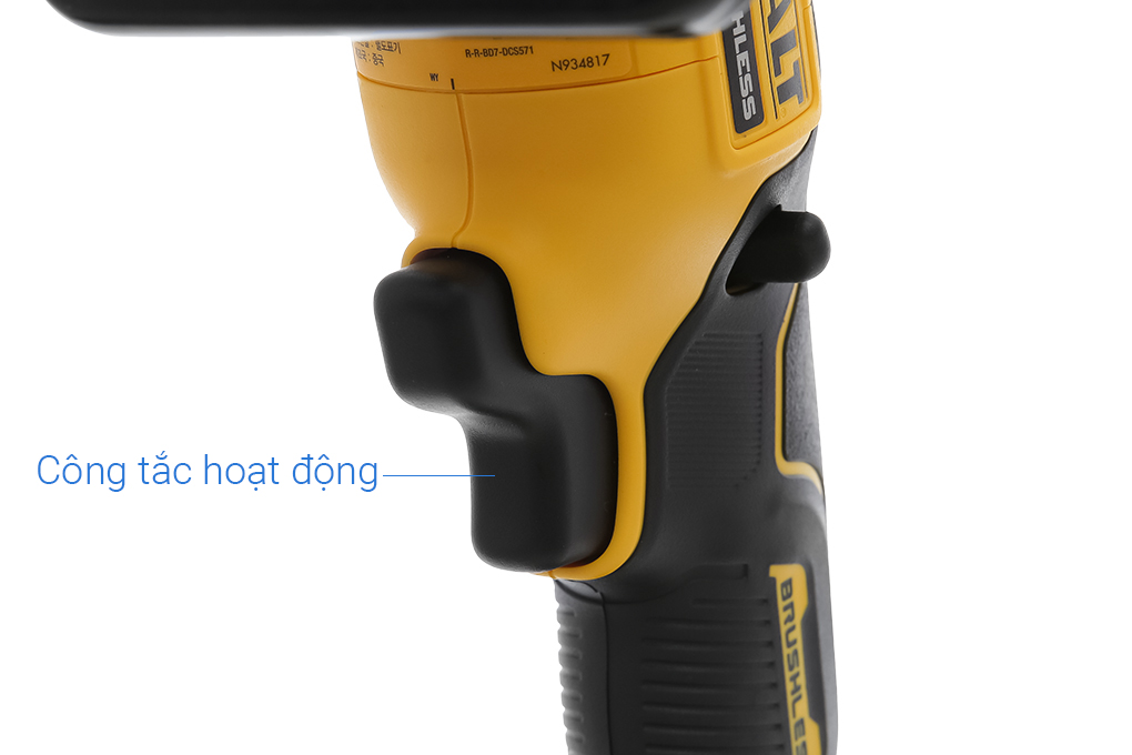 Máy cưa đĩa pin Dewalt DCS571N-KR 20V (không kèm pin, sạc) Màu Đen - Vàng