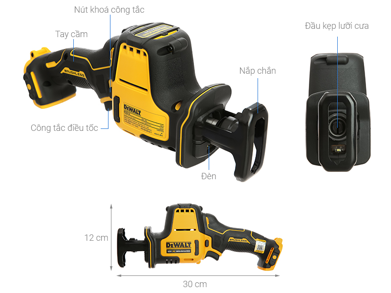 Máy cưa kiếm pin Dewalt DCS312N-KR 12V (không kèm pin, sạc)