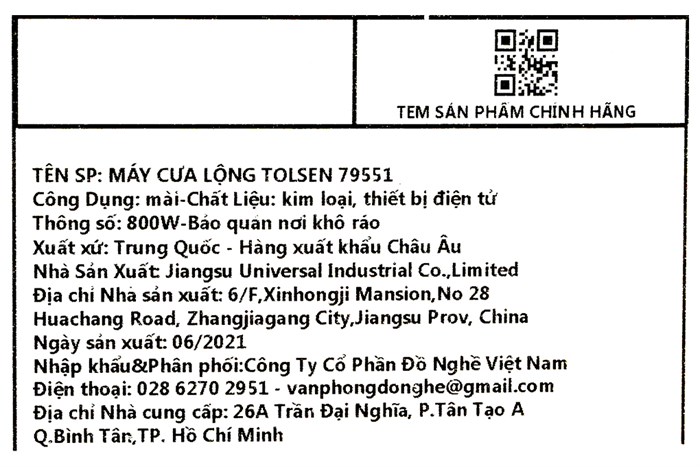 Máy cưa lọng Tolsen 79551 800W