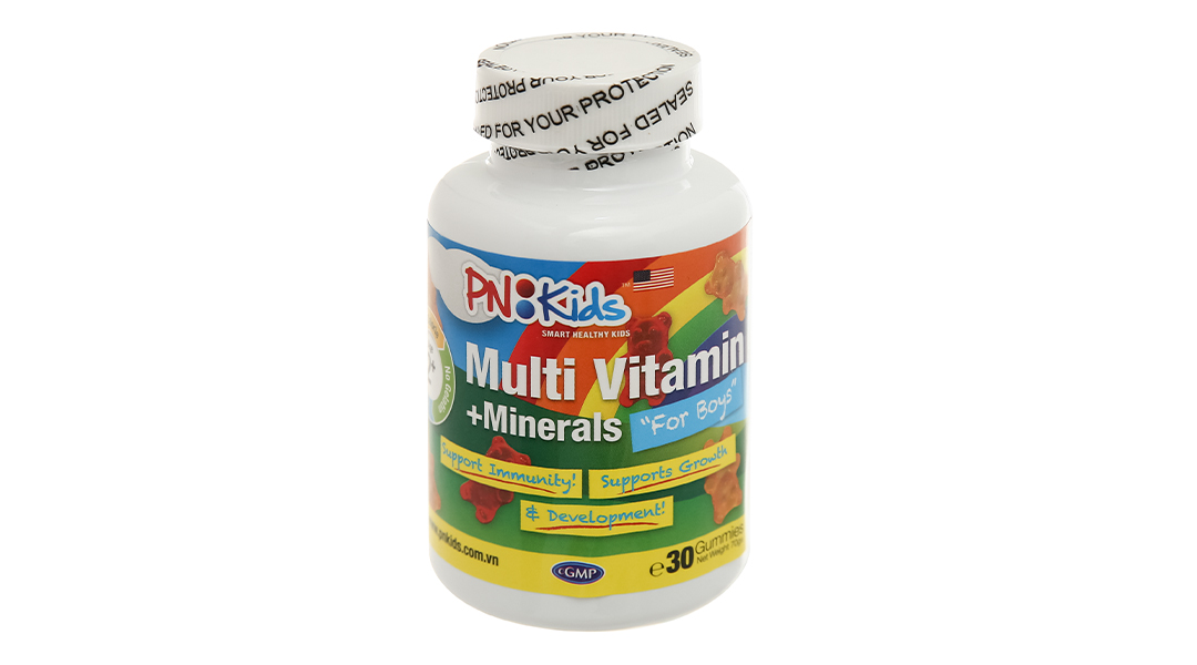 Kẹo dẻo PN Kids Multi Vitamin + Minerals bổ sung vitamin cho bé trai