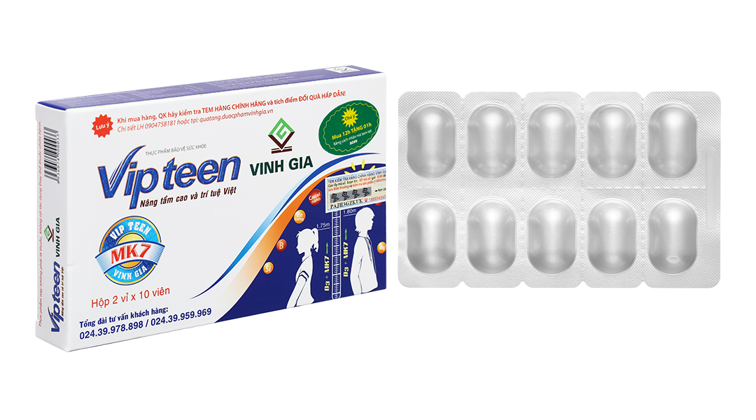 Viên uống tăng chiều cao Vipteen