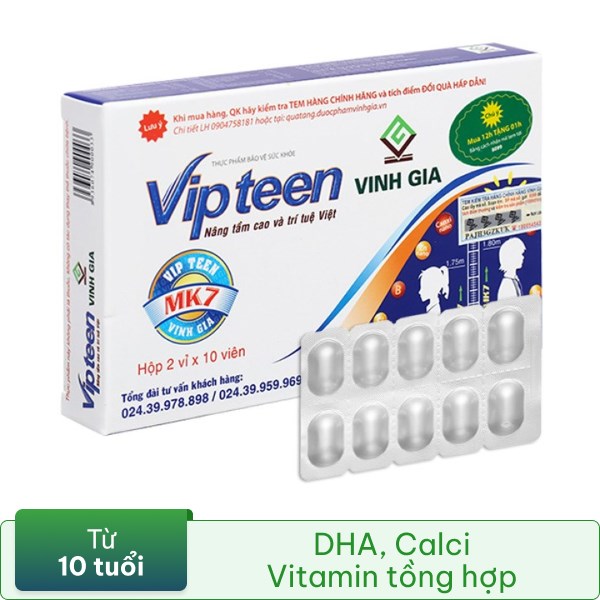 Vipteen hỗ trợ tăng chiều cao