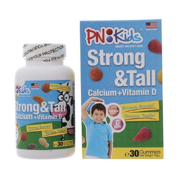 PN Kids Strong & Tall Kautabletten für die Knochen- und Zahnentwicklung 30 Tabletten