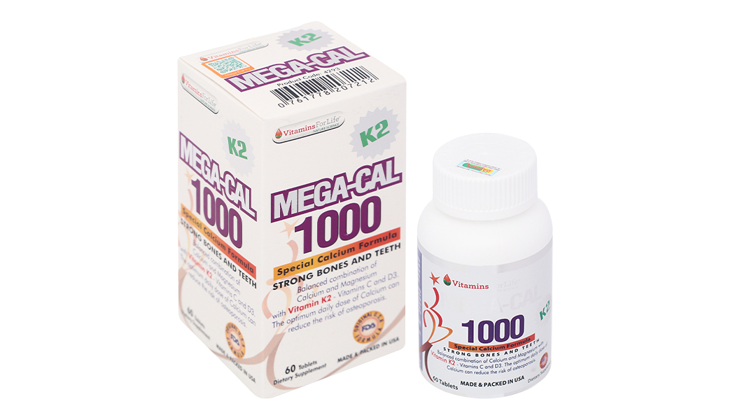Mega-Cal K2 bổ sung canxi và vitamin
