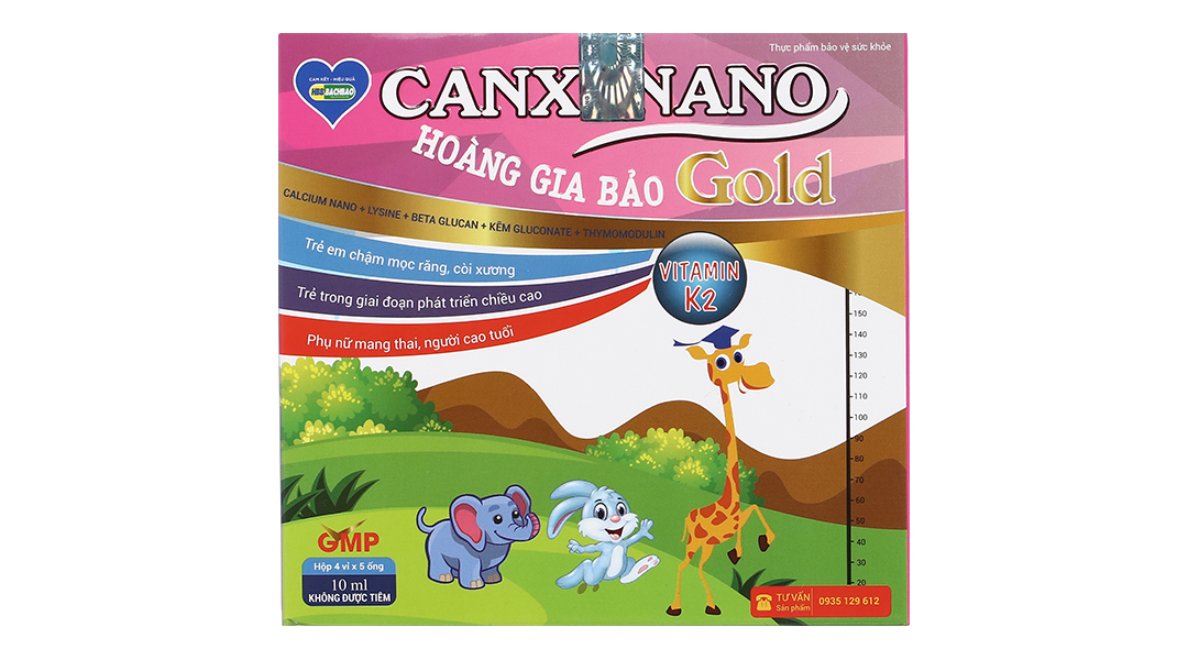 Dung dịch Canxi Nano Gold Hoàng Gia Bảo hỗ trợ chắc khỏe xương