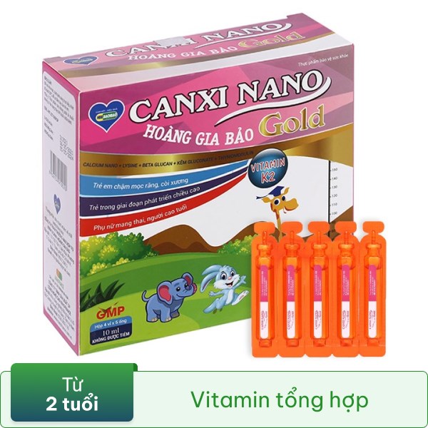 Dung dịch Canxi Nano Gold Hoàng Gia Bảo hỗ trợ chắc khỏe xương