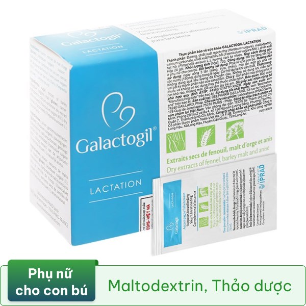 Cốm lợi sữa Galactogil hỗ trợ tăng tiết sữa hộp 24 gói x 3g - 01/2024