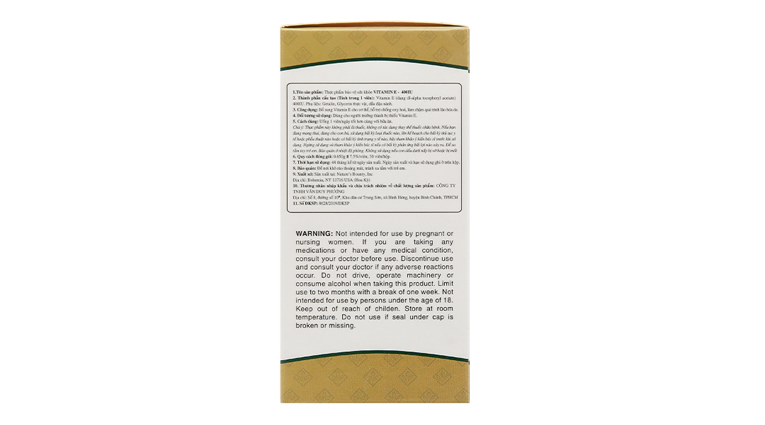 Nature's Bounty Vitamin E 400IU giúp hạn chế lão hóa