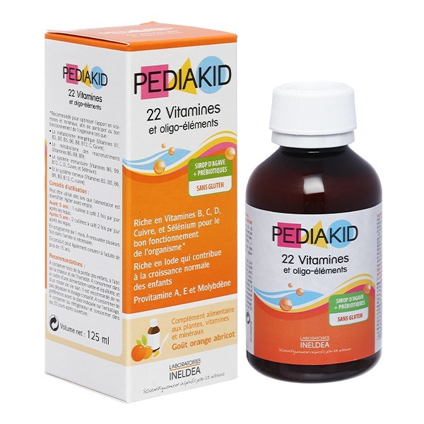 Siro Pediakid 22 Vitamines bổ sung vitamin và khoáng chất 125 ml (từ 1 tuổi)