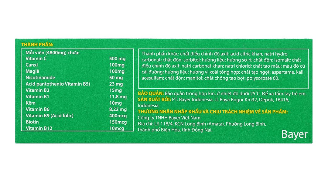 Viên sủi Berocca Performance Mango hỗ trợ tăng đề kháng