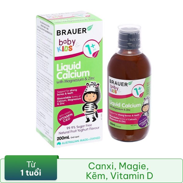 Brauer Baby & Kids Liquid Calcium With Magnesium And Zinc 200ml