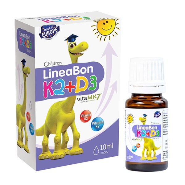 Lineabon K2+D3 Hỗ Trợ Hấp Thu Canxi, 10 Ml Dạng Nhỏ Giọt (Từ 0 Tháng)