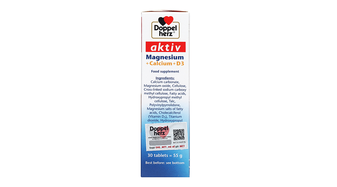 Doppelherz aktiv Magnesium + Calcium + D3 giúp cơ, xương khỏe mạnh