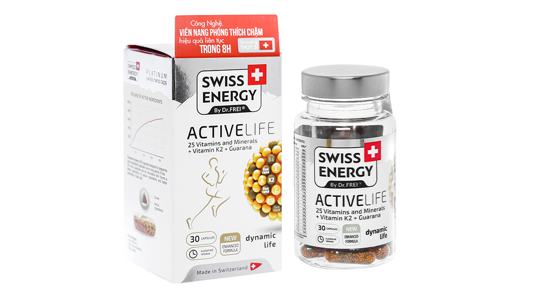 Viên nang Swiss Energy Active Life bổ sung vitamin và khoáng chất