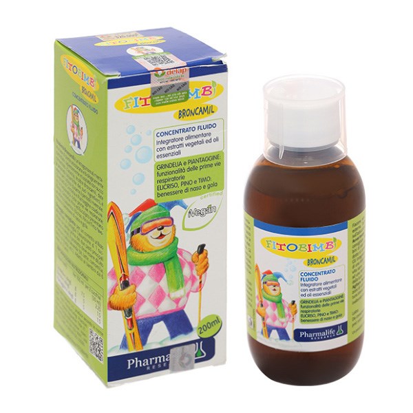 Siro Fitobimbi Broncamil tăng sức khoẻ đường hô hấp trên 200 ml (6 tháng - 12 tuổi) - AVAKids.com